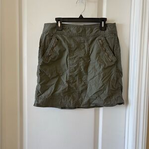LOFT Petite Olive Utility Safari Skirt 2P
